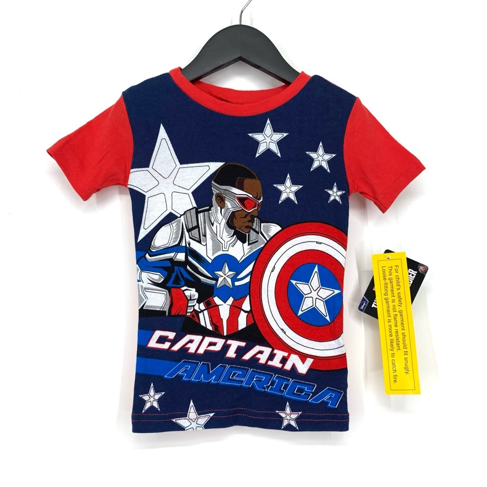 Marvel The Falcon & The Winter Soldier Captain America Short Sleeve Pajama Shirt